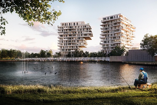 Bouw Waterfront-torens in Waregem start dit voorjaar (1)