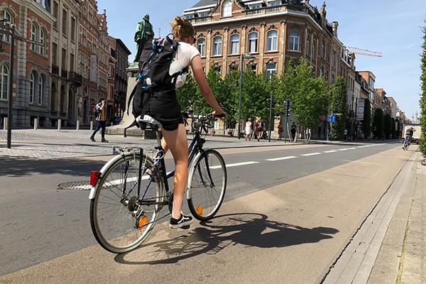 Fietssuggestiestroken in twaalf Leuvense straten