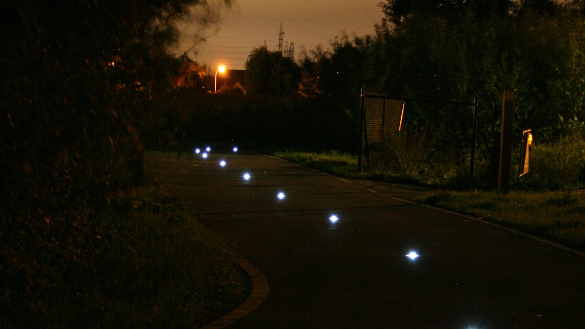 Test met lichtbakens op fietssnelweg 