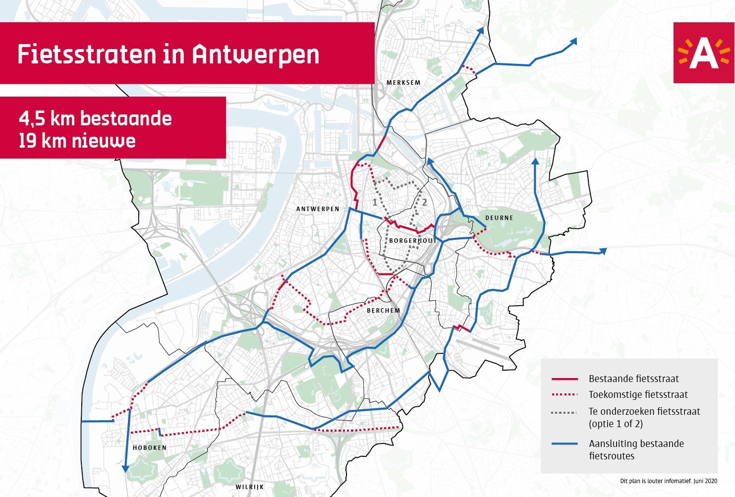 Heleboel nieuwe fietsstraten op komst in Antwerpen