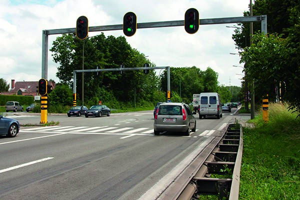 De A8 in Halle.