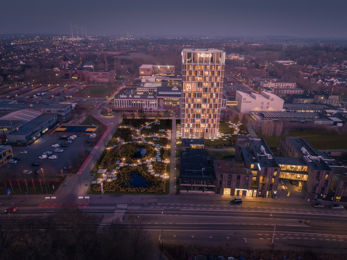 Kortrijk bouwt 53 m hoge studententoren met 192 kamers (1)