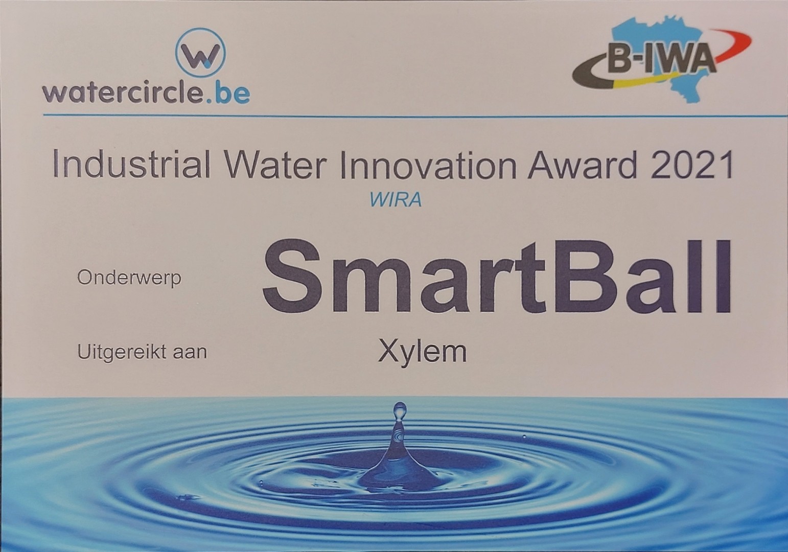 Eerste Industrial Water Innovation Award is voor Xylem 