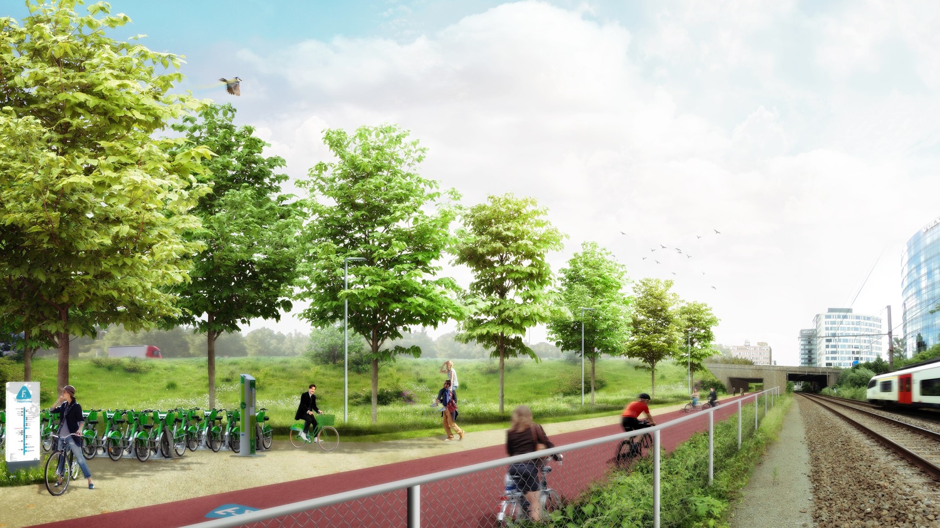 Nieuw deel fietssnelweg verbindt twee stations in Dilbeek
