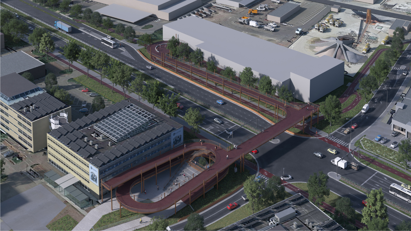 Welkom op de Campus fiets- en voetgangersbrug in Hasselt