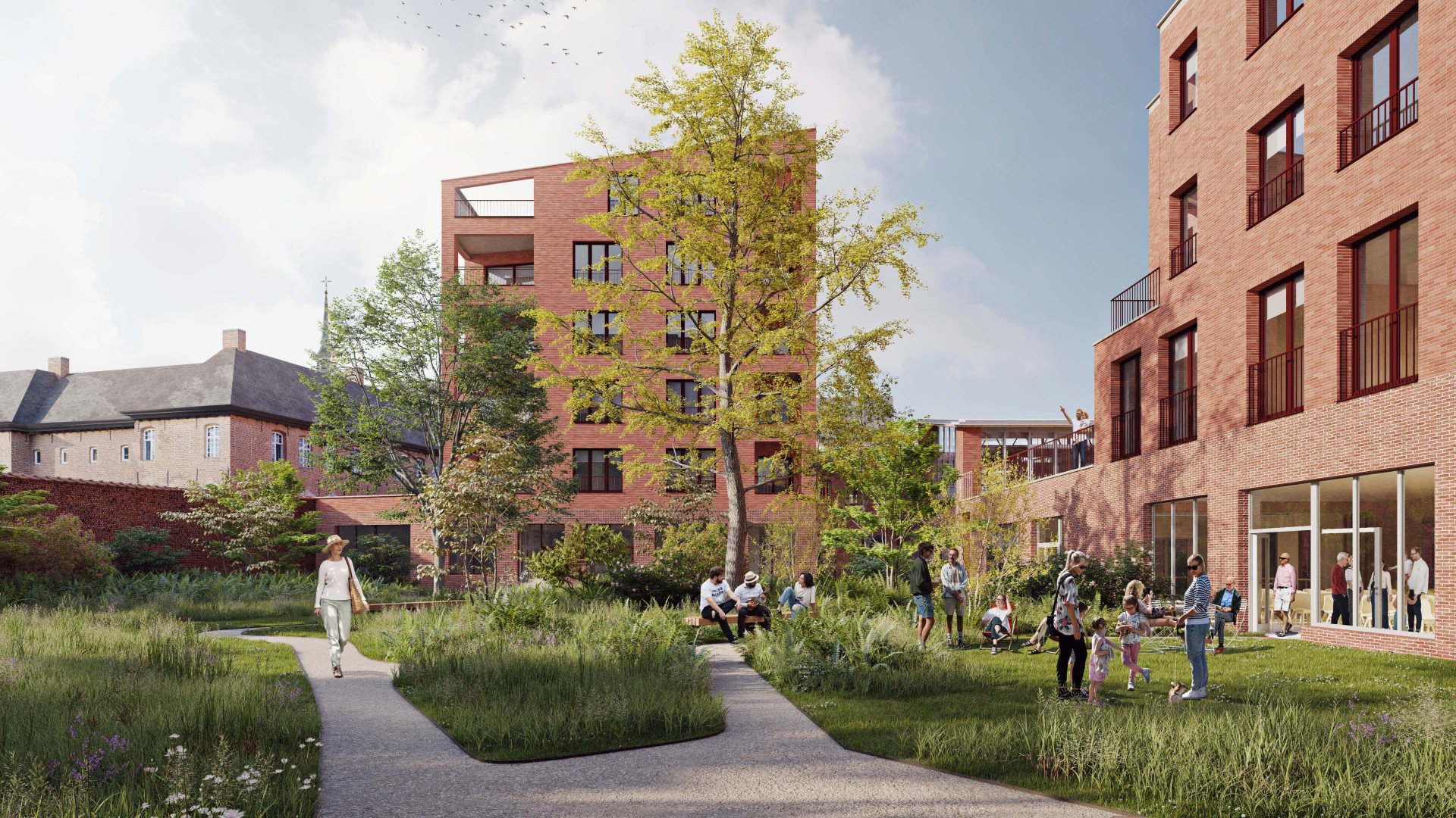 3D-ontwerp van een gedeelte van het Buur & Berg-project