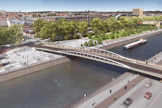 Brussel bouwt nieuwe brug over kanaal