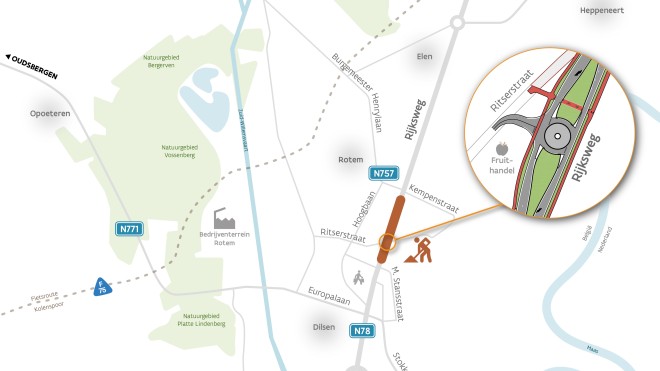AWV vernieuwt Rijksweg N78 tussen Dilsen en Rotem