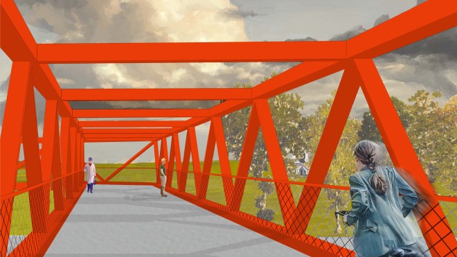 Nieuwe fietsbrug verbindt Vilvoorde met Brucago