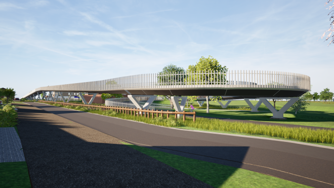 Fietsbrug Leirekensroute Witteveen+Bos (1)
